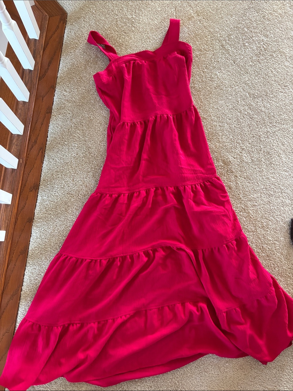 Max Studio Hot Pink Tiered Sundress